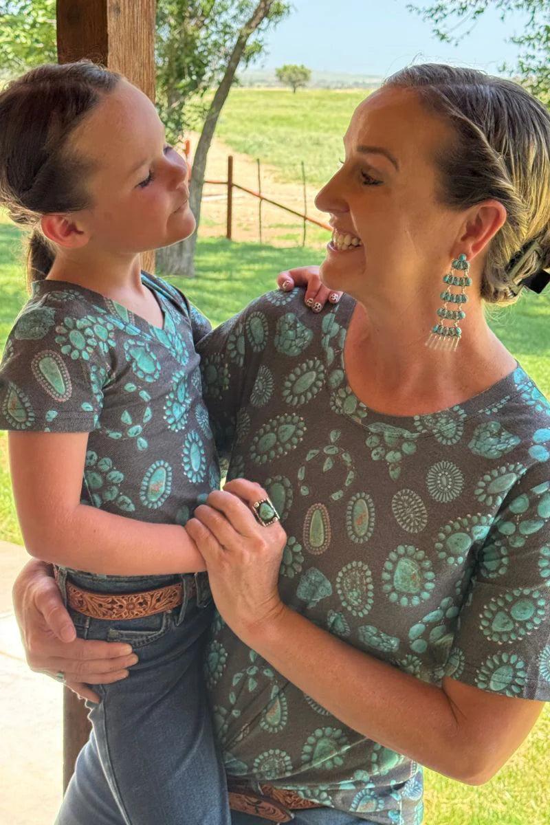 Sterling Kreek Forever In Turquoise Crew Neck Top Product Image