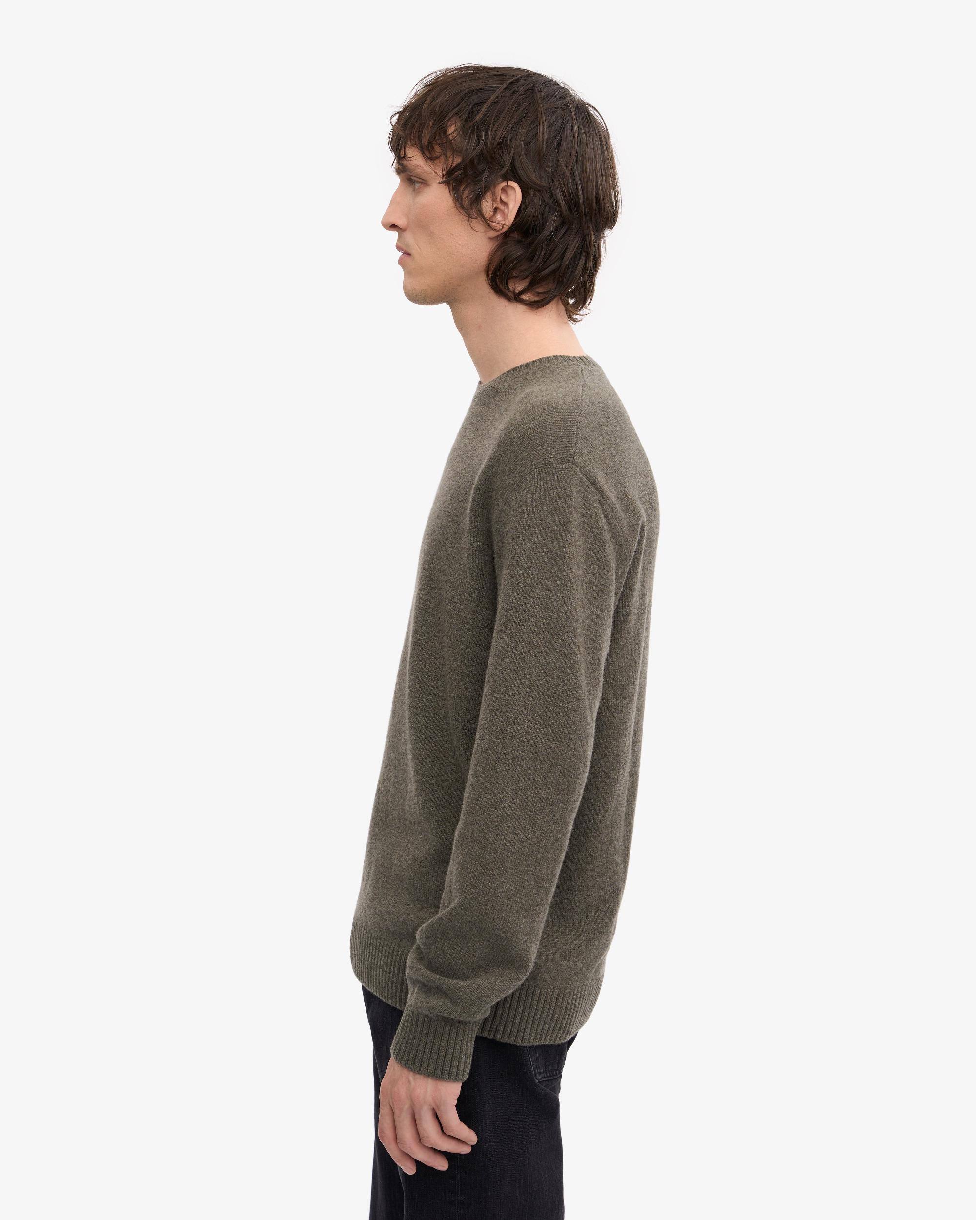 Classic Merino Wool Crew - Dusty Olive Product Image