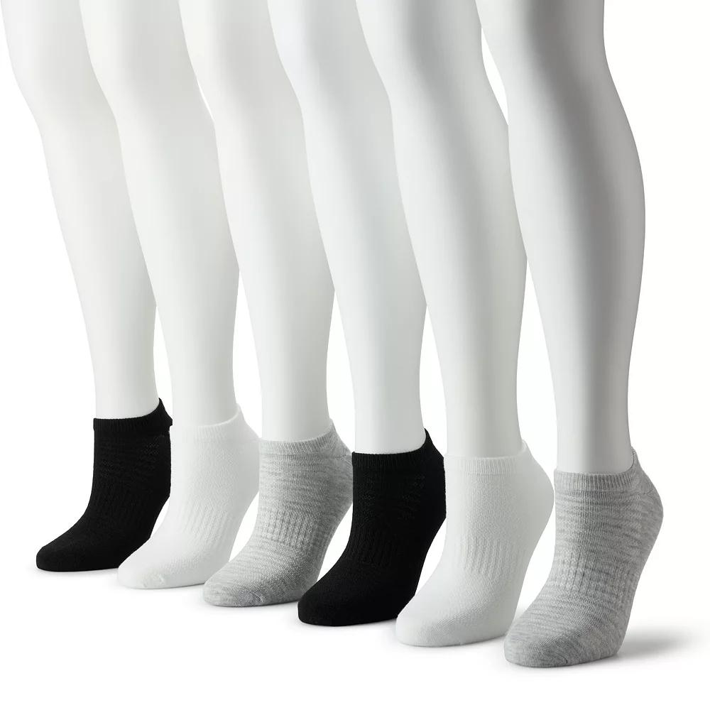 Women's FLX 6-Pack Athletic No Show Socks, Size: 9-11, White Product Image
