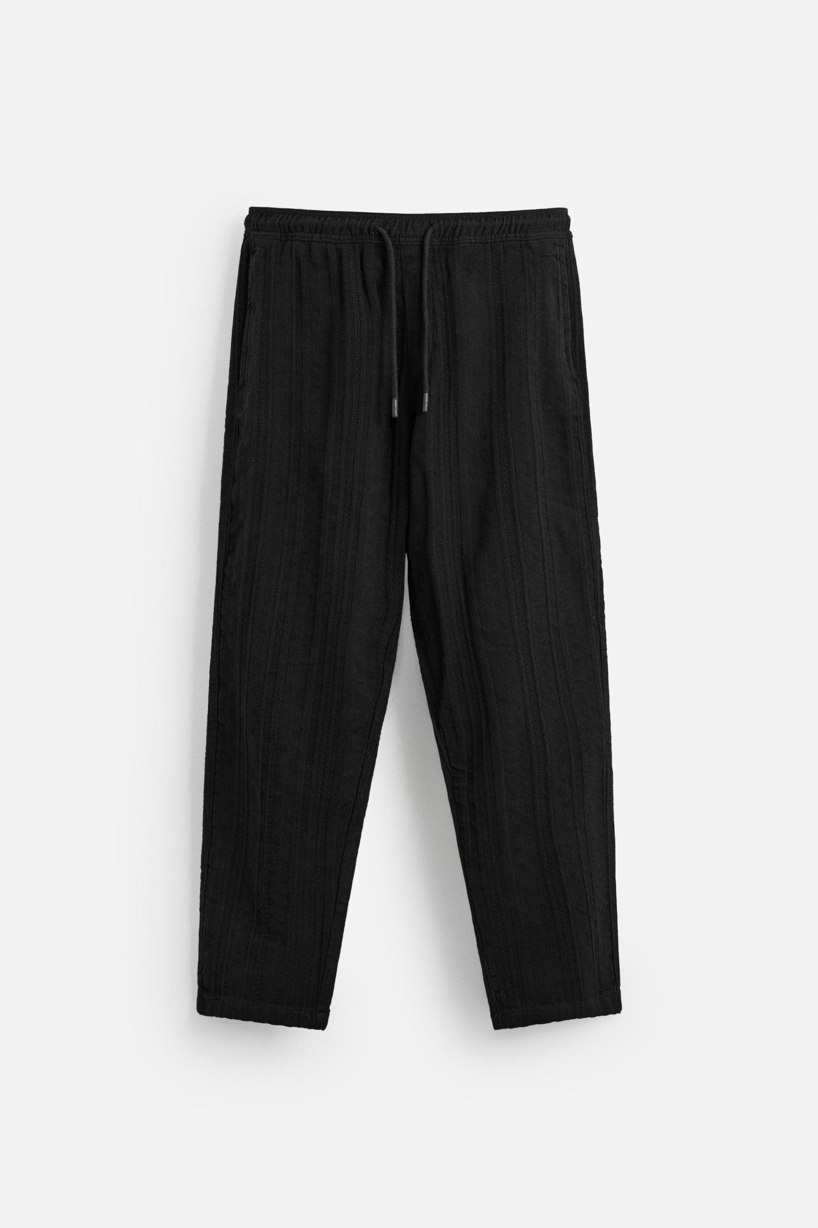 TEXTURED RELAXED FIT PANTS Product Image