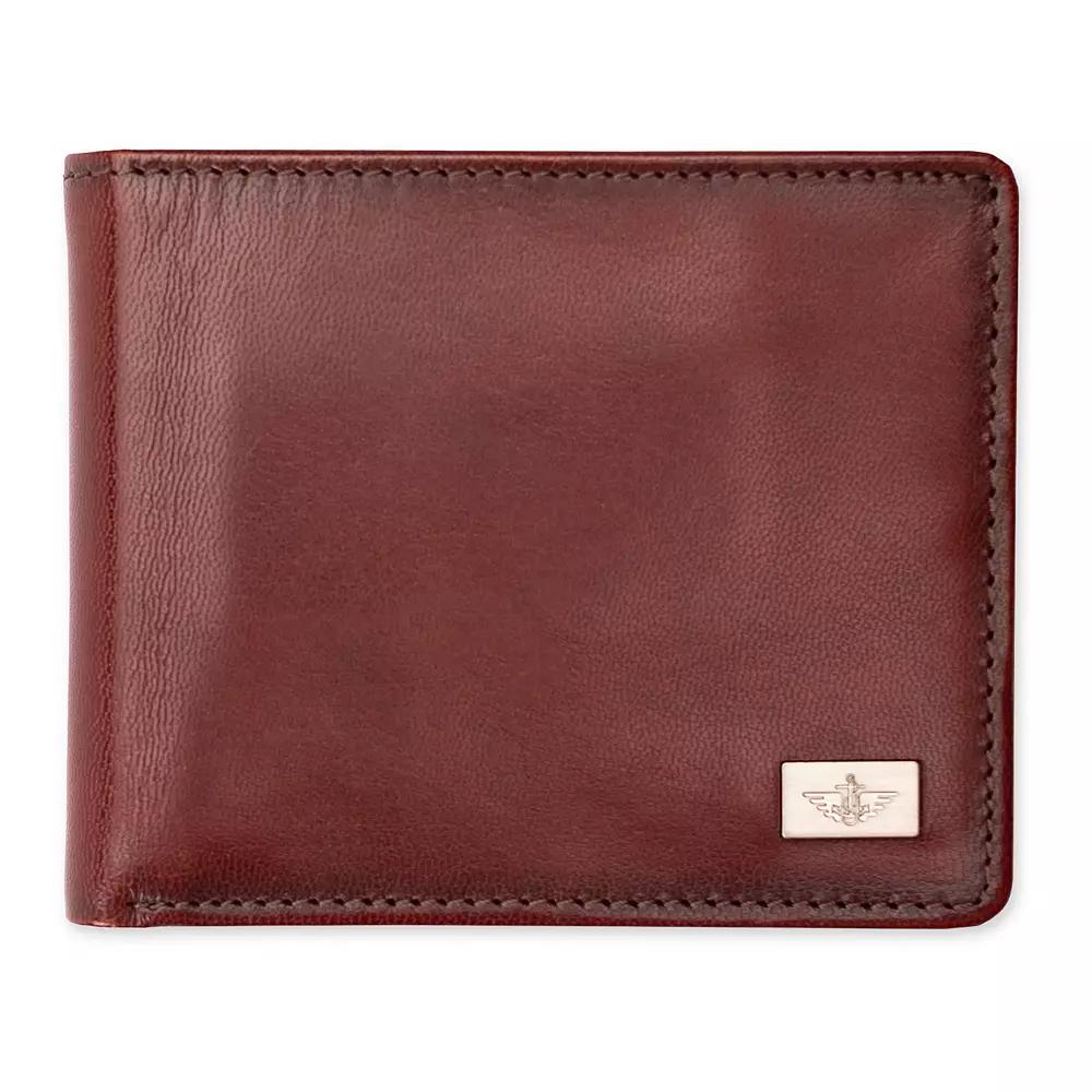 Men's Dockers® RFID-Blocking Smooth Leather Extra Capacity Slimfold Wallet, Red Product Image
