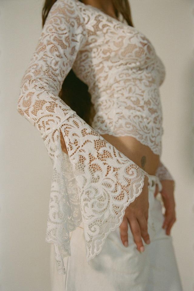 GEMMA TOP - WHITE Product Image