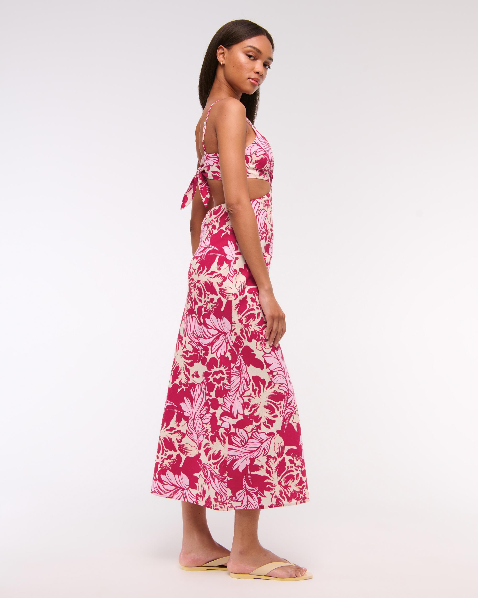 The A&F Julia Slip Cutout Maxi Dress Product Image