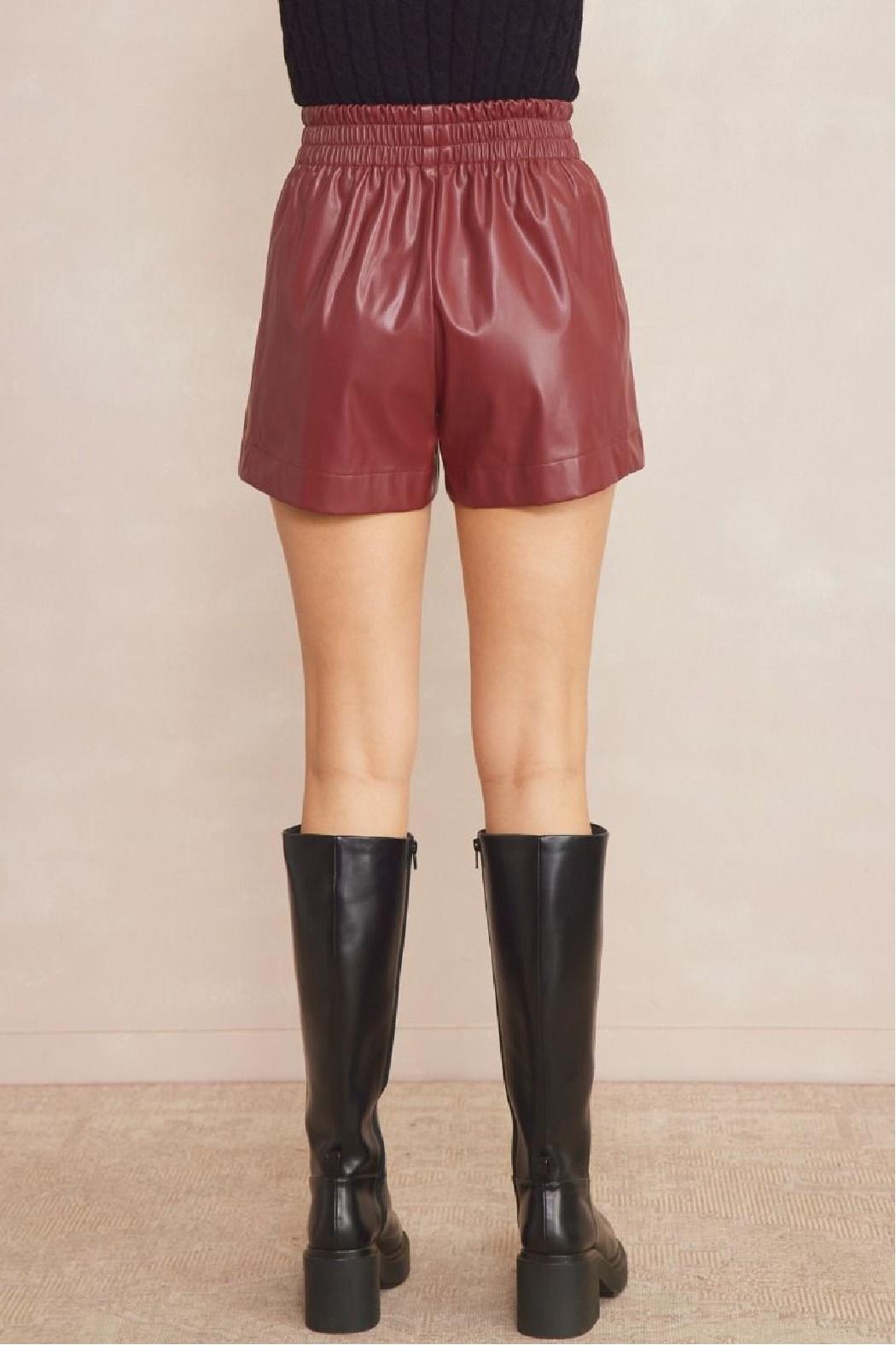 Faux Leather Shorts Product Image