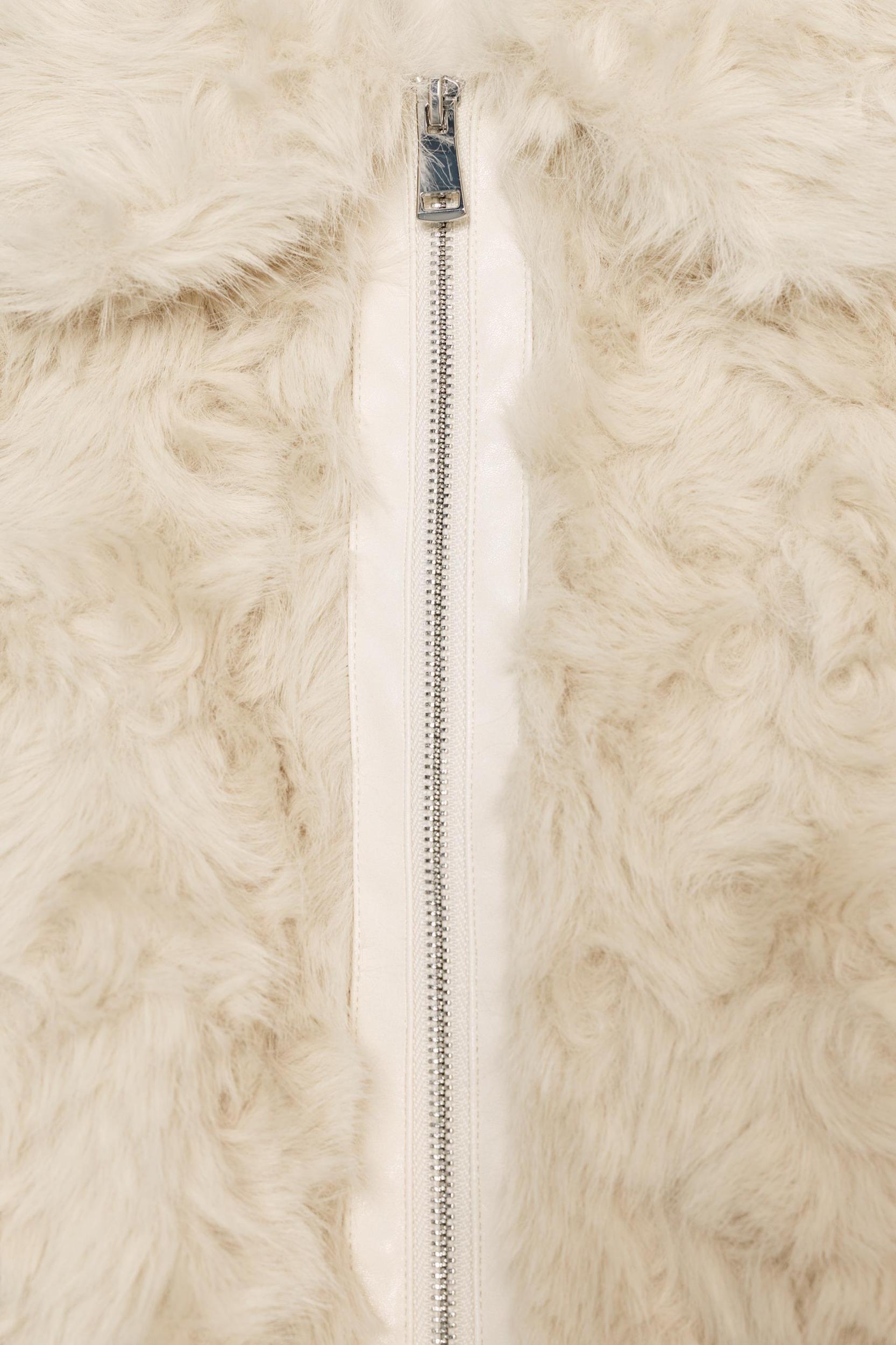 FAUX FUR BOMBER JACKET Product Image