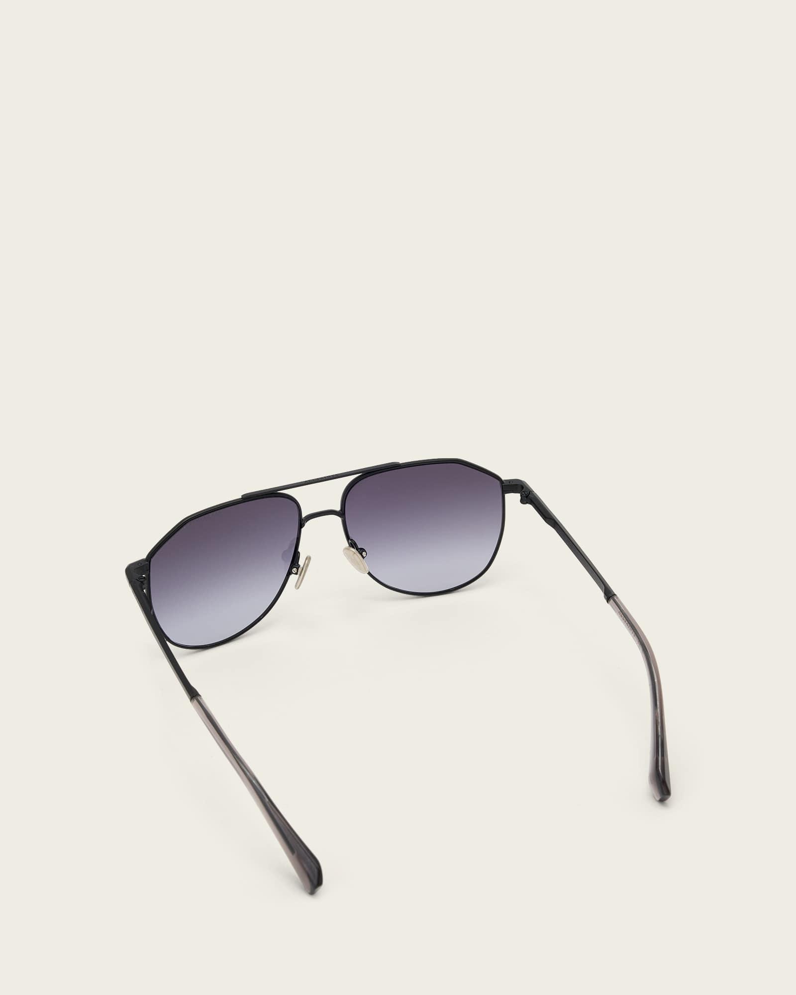 Avie Square Visor Sunglasses CRYSTAL BURGUNDY | ALLSAINTS US Product Image