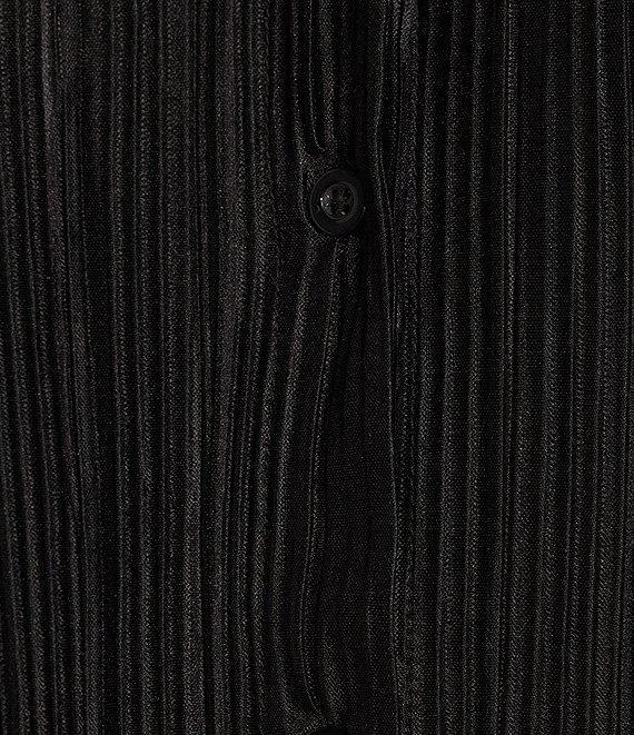 Evolutionary Coordinating Plisse Long Sleeve Button Front Shirt Product Image