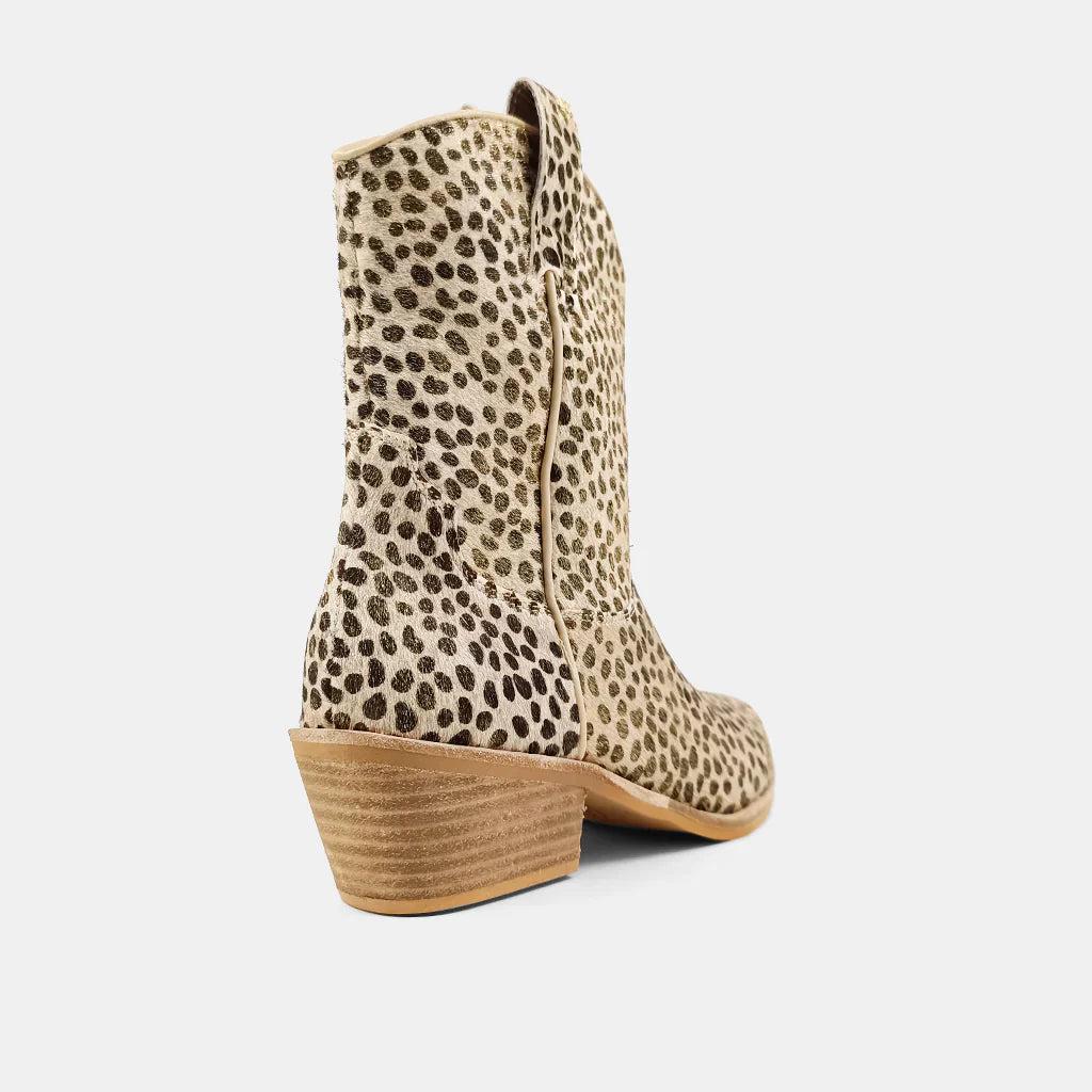 Toni Gold Cheetah Boots Product Image