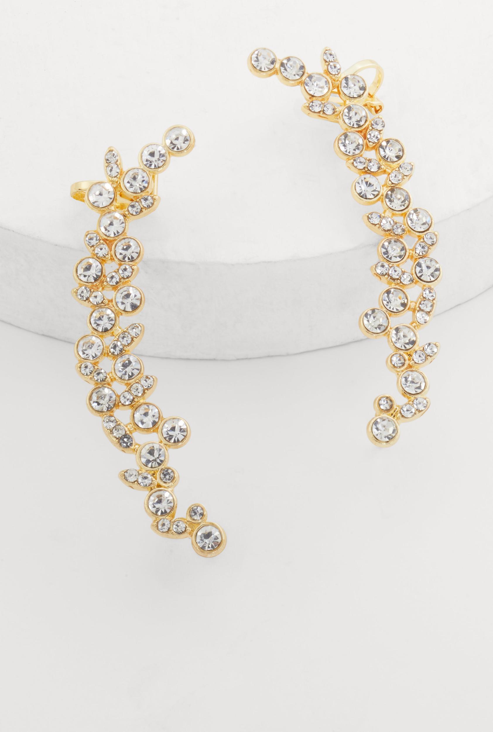 Stylish Metallic Textured Swirl Drop Earrings Male Product Image