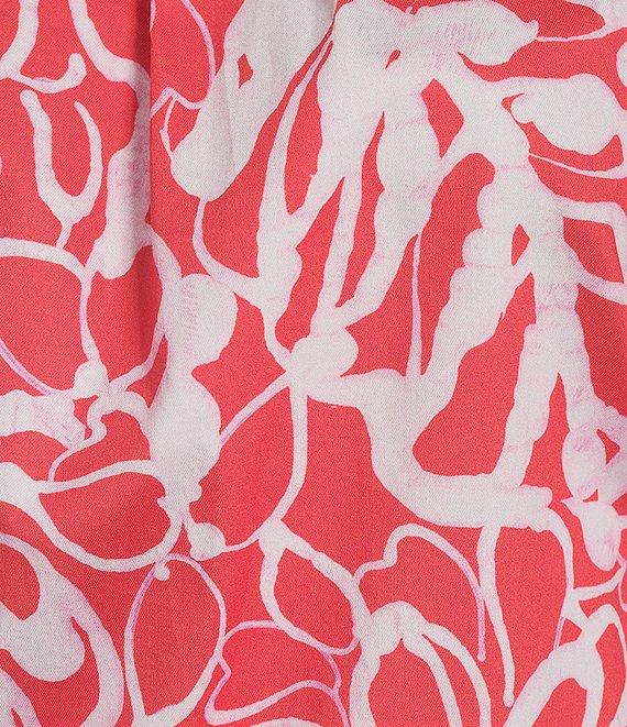 tyler boe Renee Round Neck Floral Short Puff Sleeve Coordinating Top Product Image