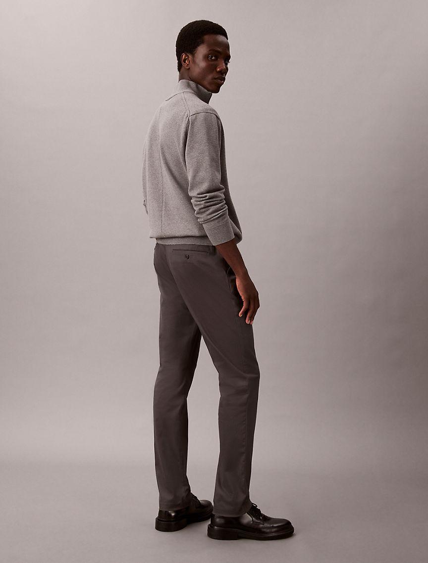 Cotton Sateen Slim Chino Pants Product Image