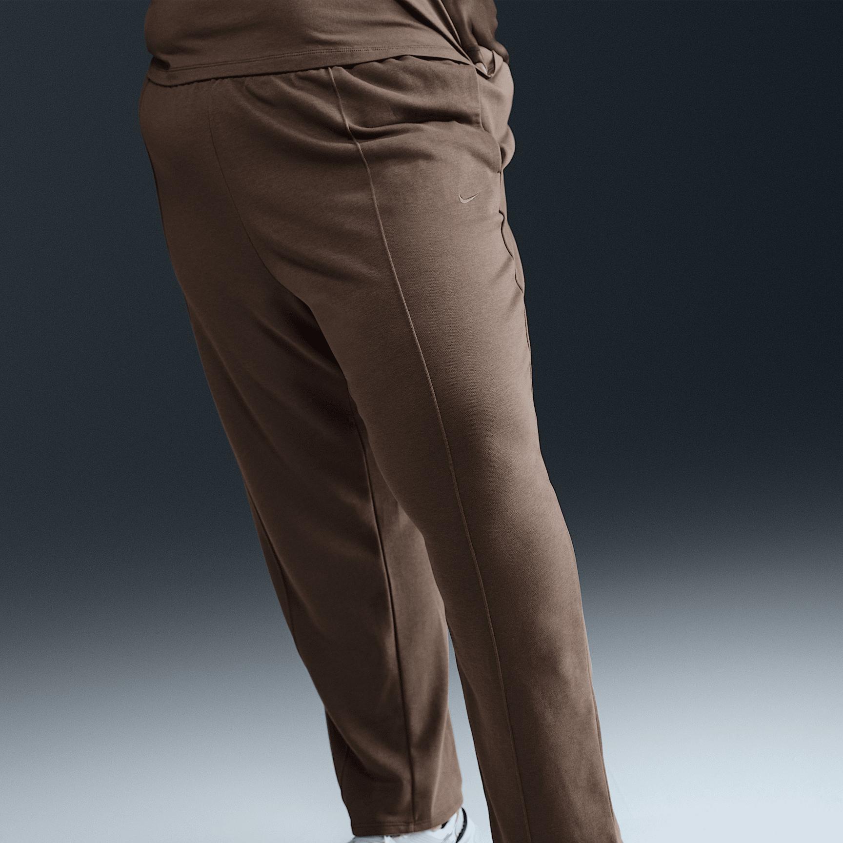 Womens Nike Sportswear Chill Terry Mid-Rise French Terry Open-Hem Sweatpants (Plus Size) | HF6460-233 Product Image