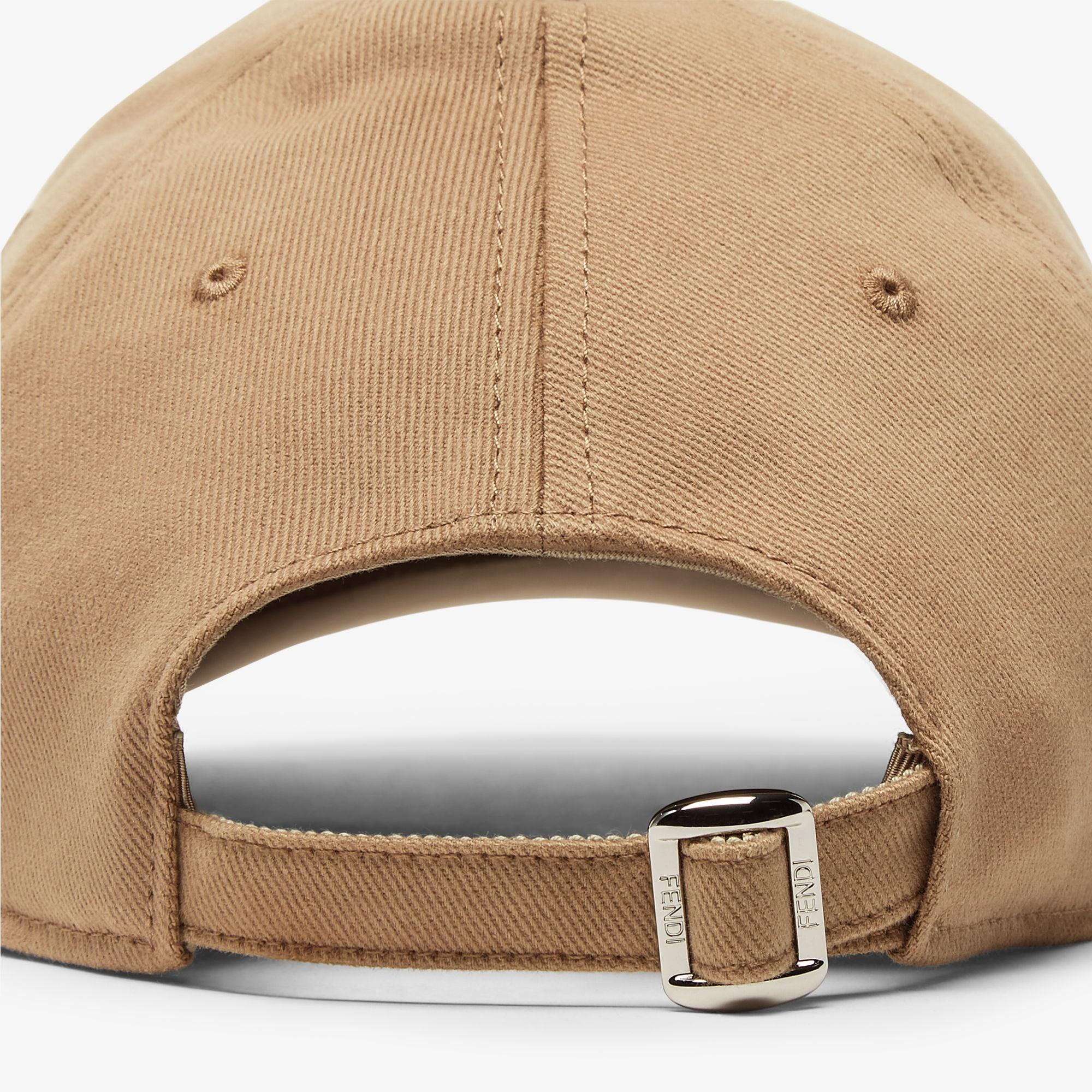 HatBeige cotton baseball cap Product Image