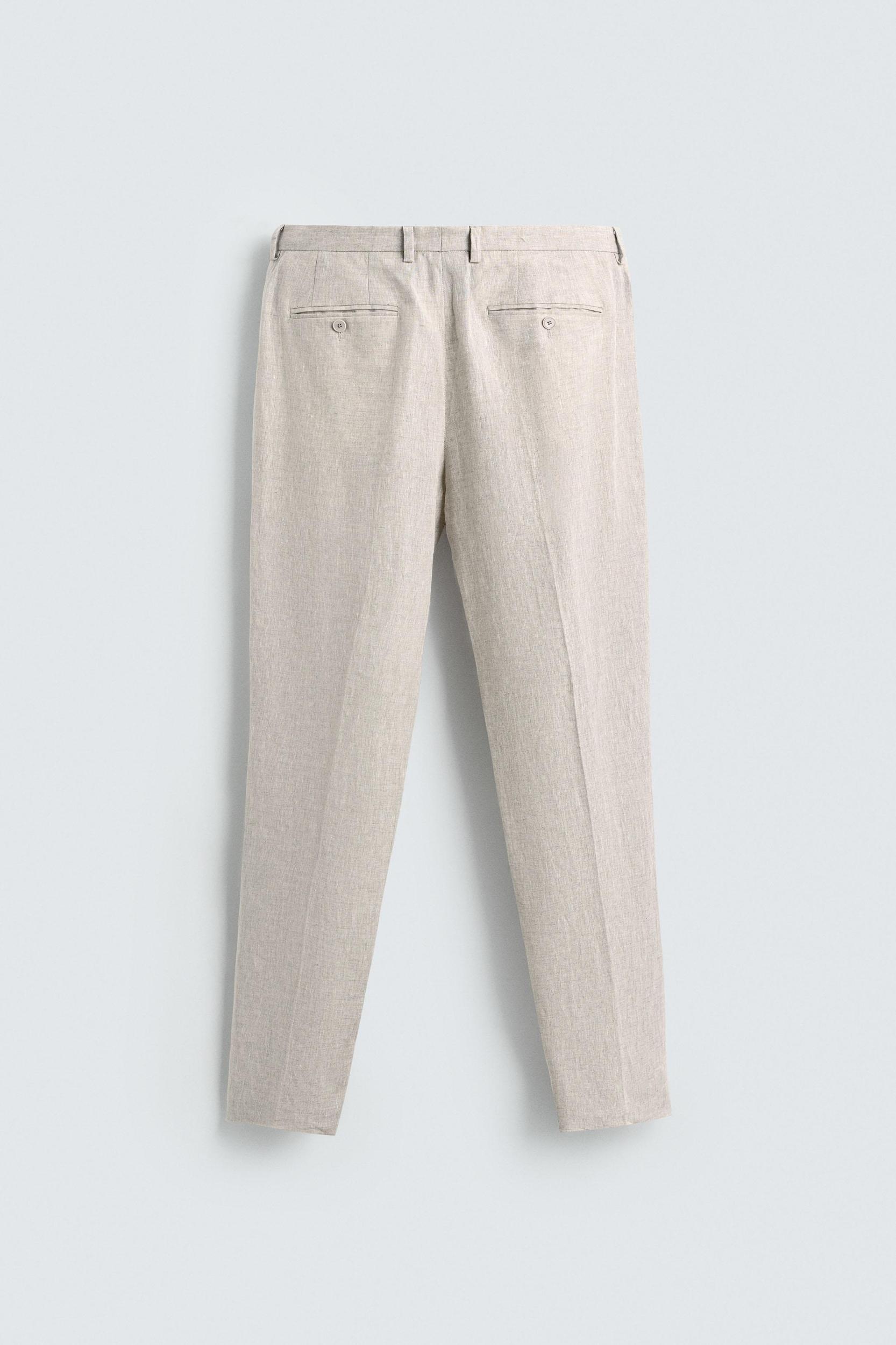 SUIT PANTS IN 100% LINEN Product Image