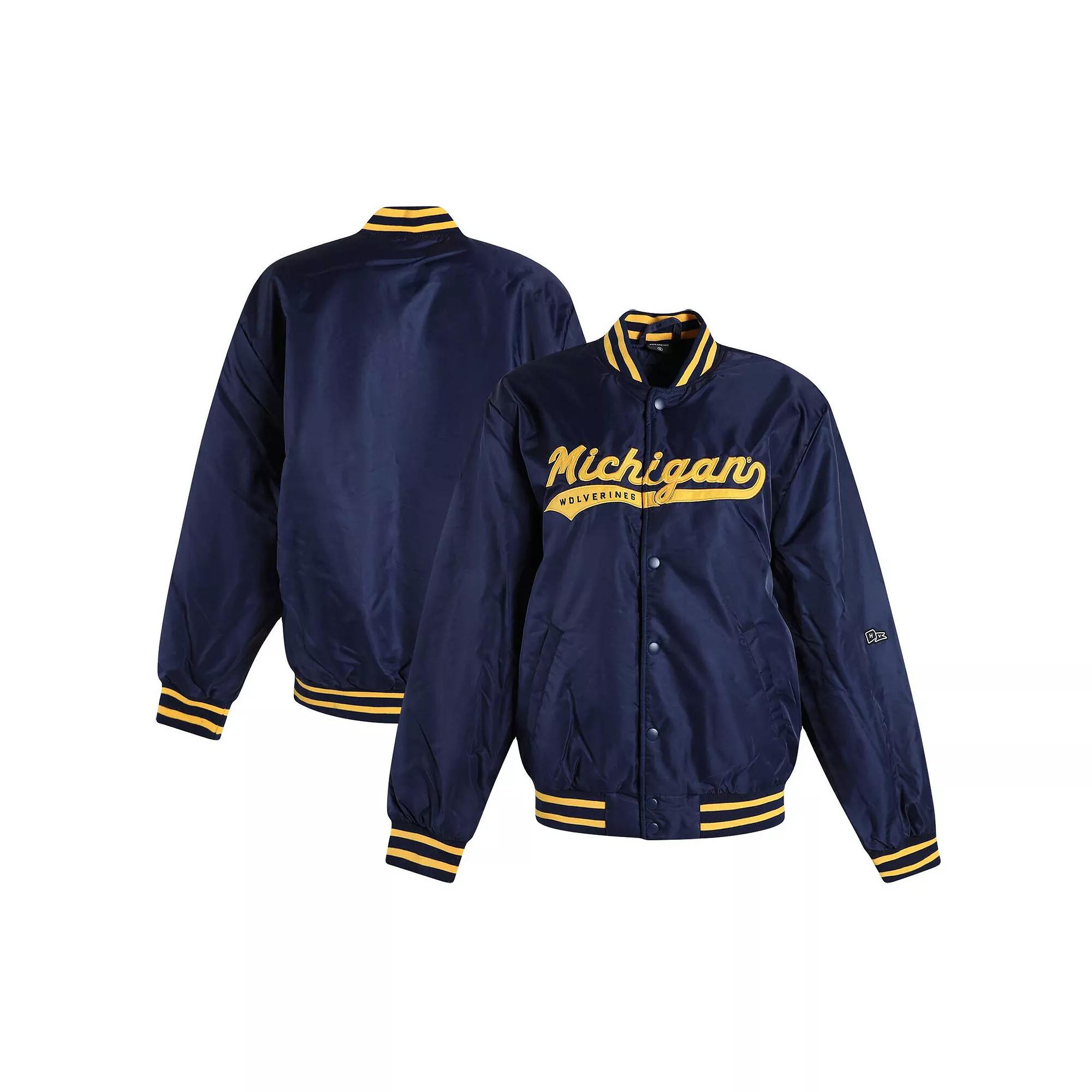 Women's Hype and Vice Navy Michigan Wolverines A-Game Varsity Full-Snap Jacket,  Product Image