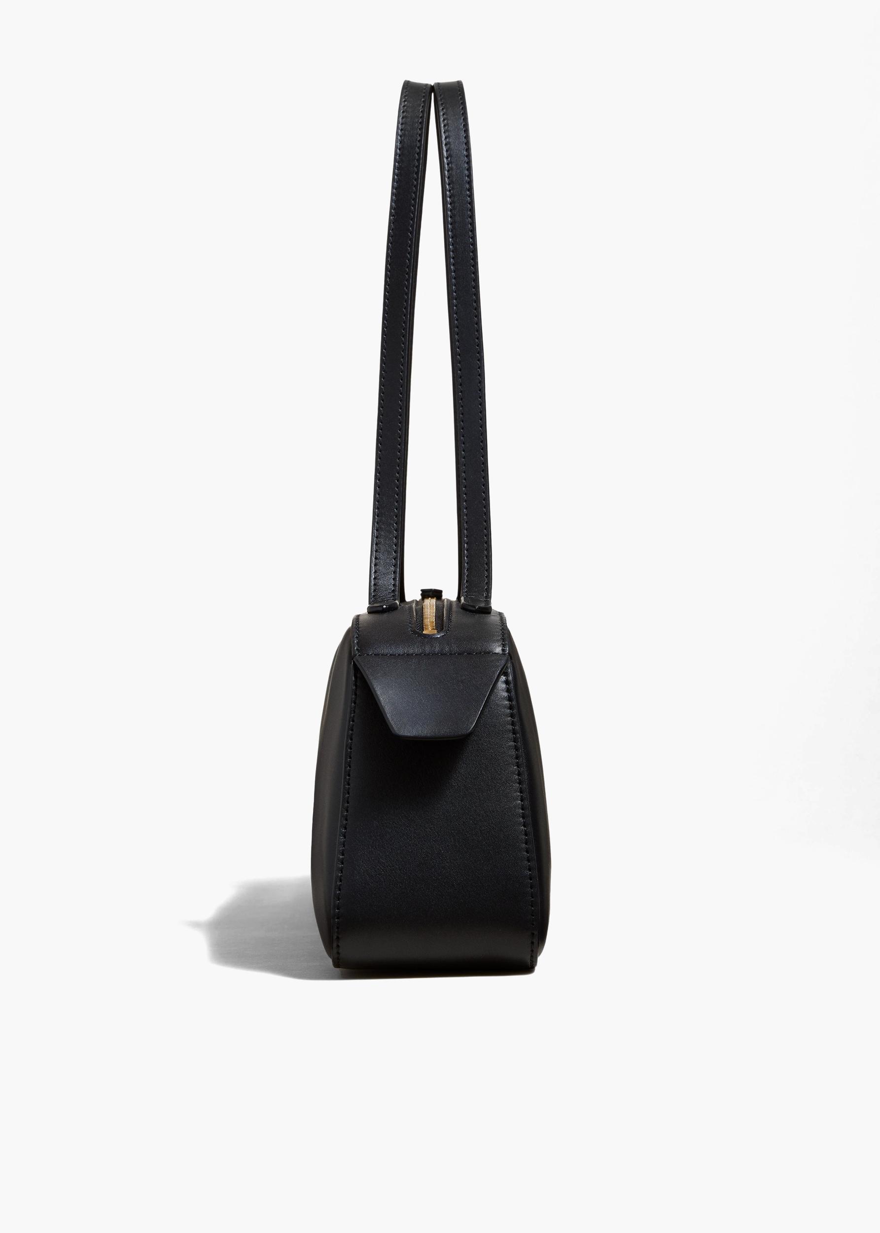 Simona Shoulder Bag in Black Leather Product Image