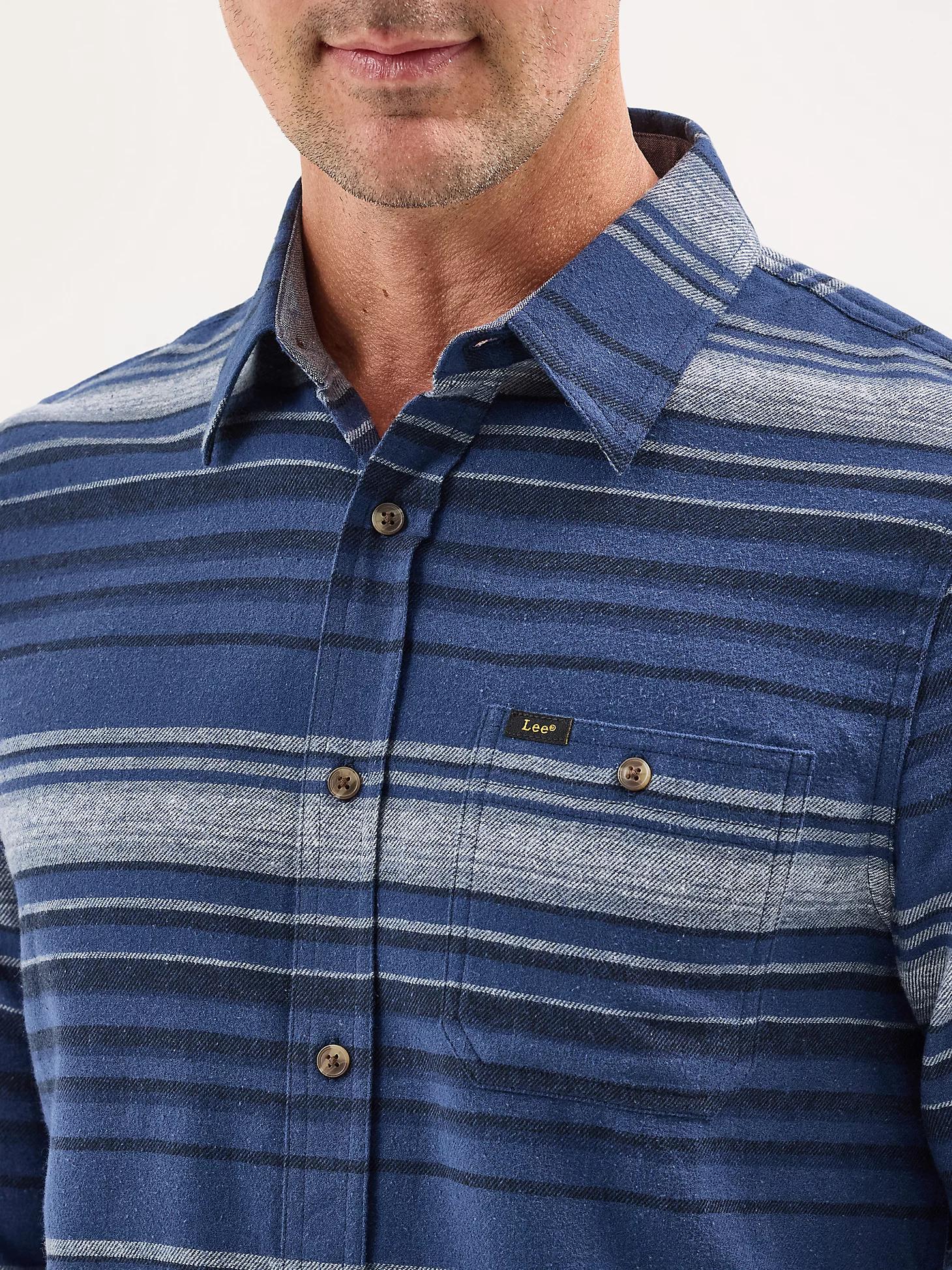 Men's Flannel One-Pocket Stripe Shirt | Men's Tops & Tees | Lee® Product Image
