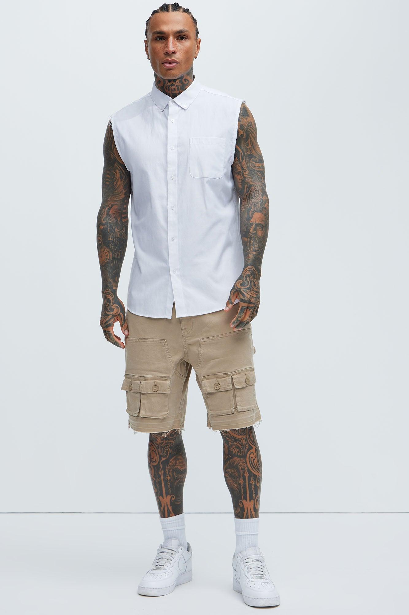 Marcus Cargo Relaxed Shorts - Tan Product Image