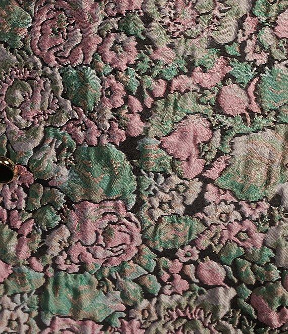 Abbey Glass Jessica Floral Jacquard High Rise Button Front Mini A-Line Coordinating Skirt Product Image