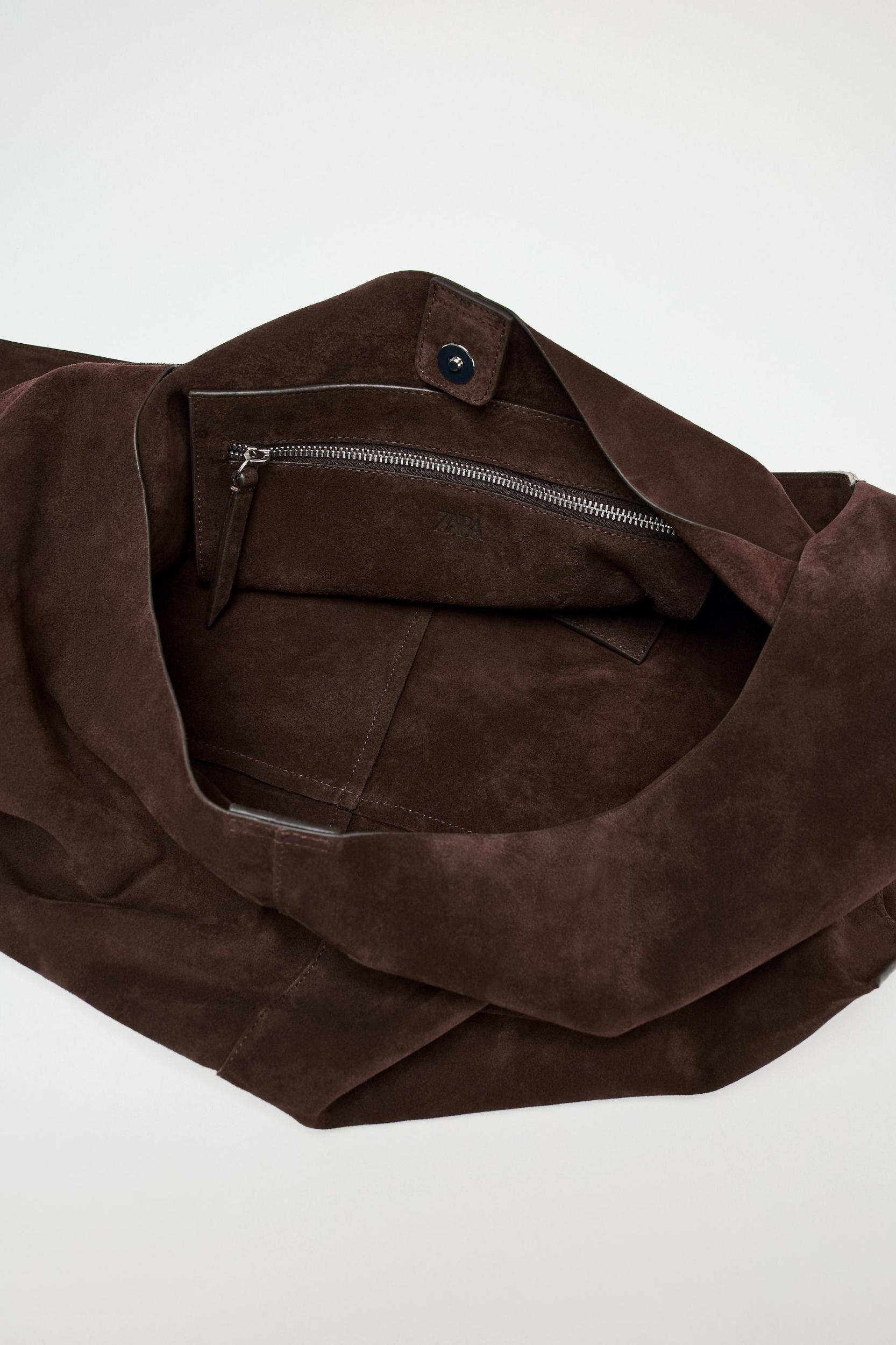 OVERSIZED SUEDE BUCKET BAG Product Image