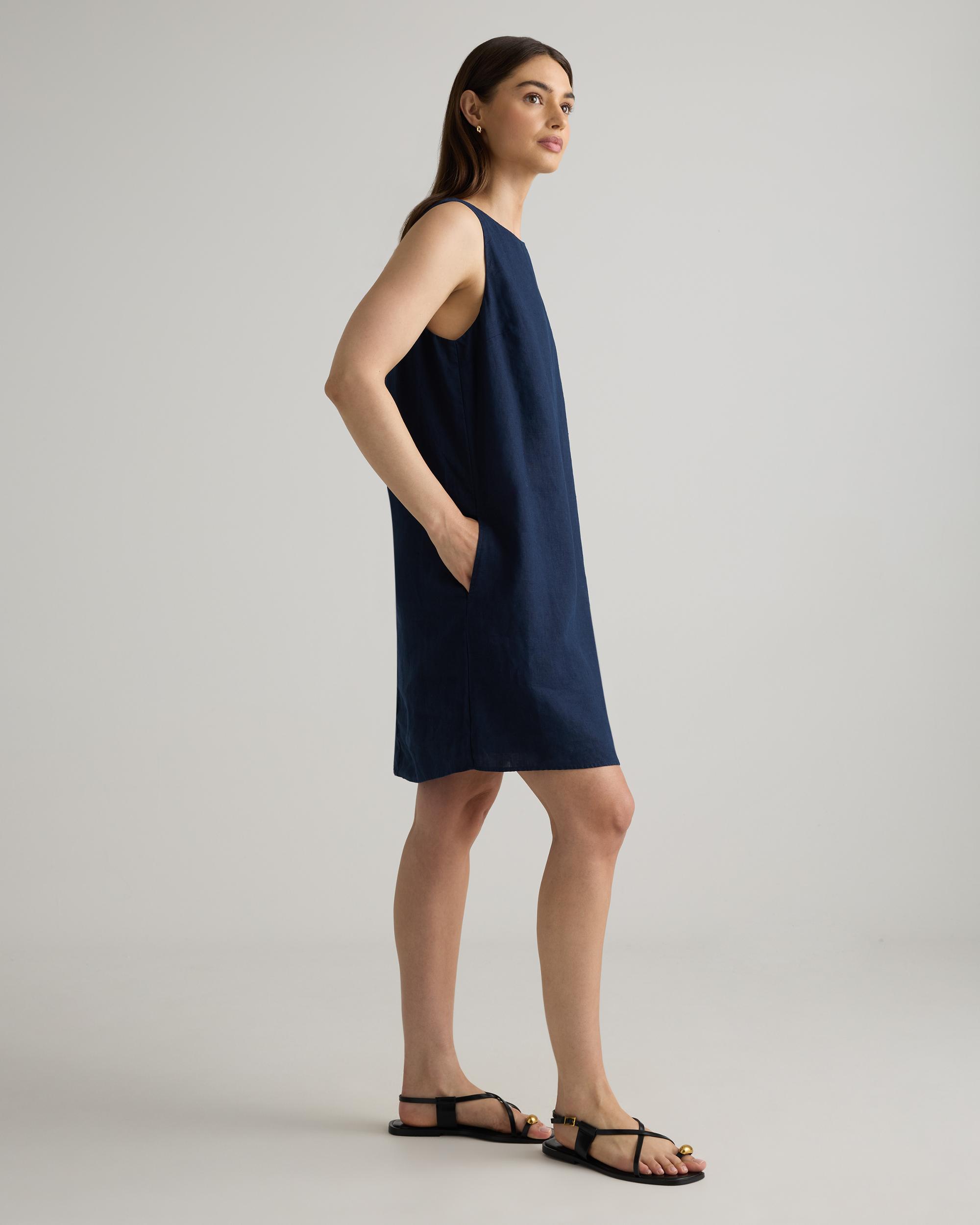 Quince | Women's 100% European Linen Tank Top Mini Dress Size XL Product Image