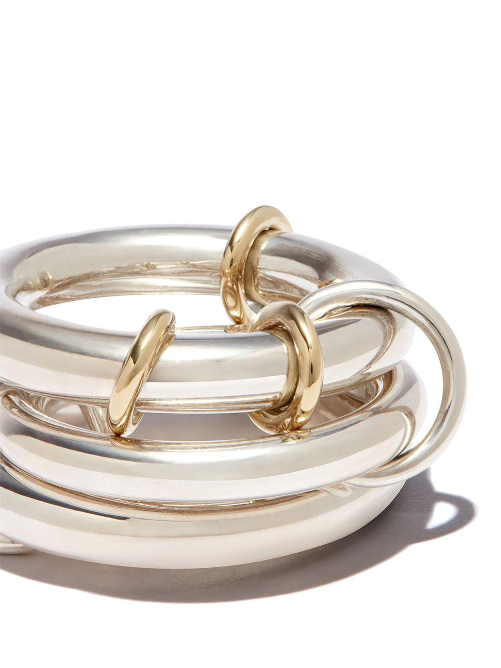 18kt yellow gold and sterling silver Hydra linked ring Product Image