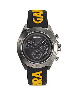 Mens Urban Chrono IP Gunmetal & Silicone Strap Watch Product Image