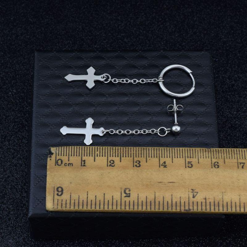 Cross Dangle Earring / Clip-On Earring Product Image