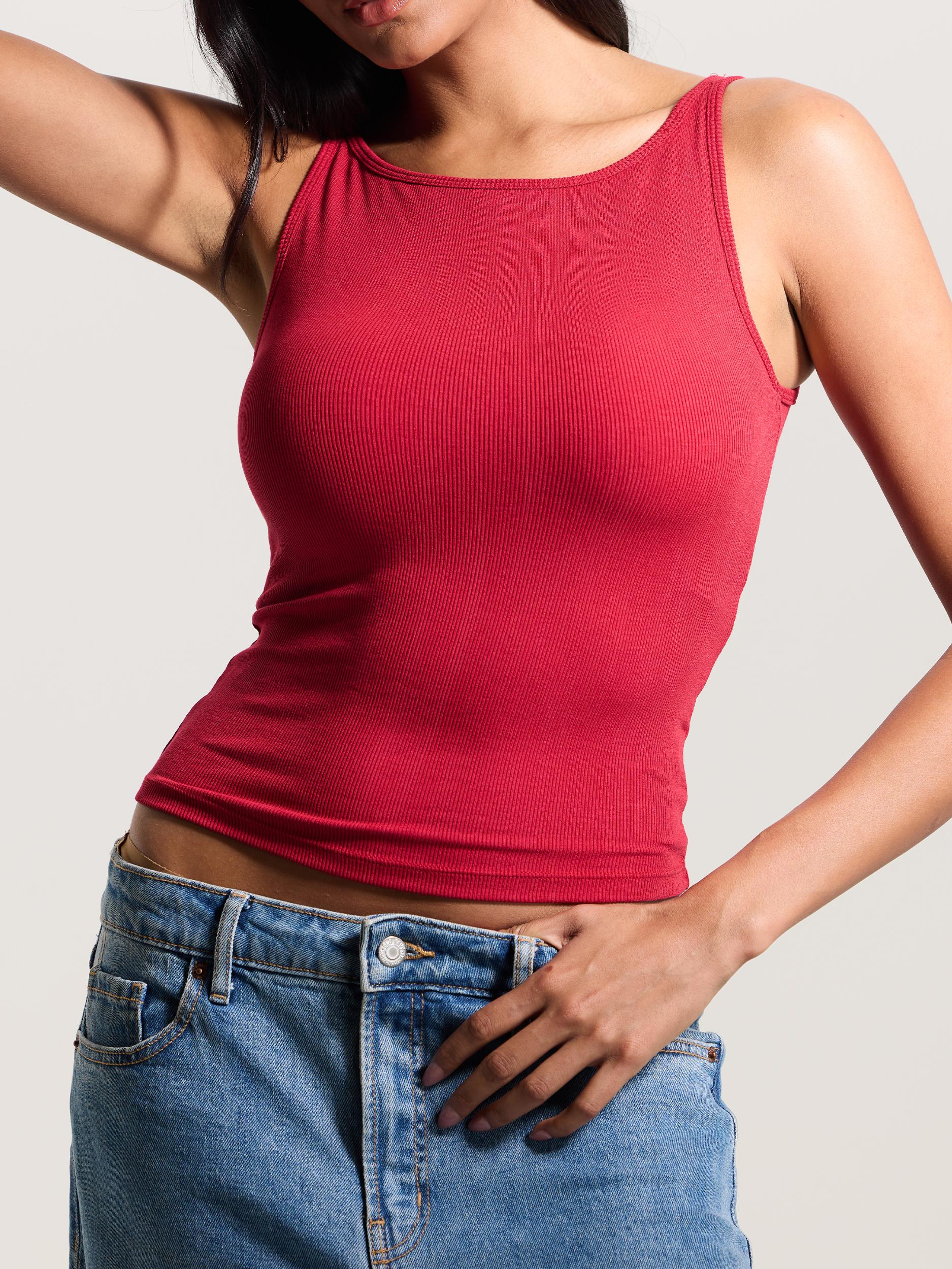 Ribbed Dainty Boat Neck Brami Product Image