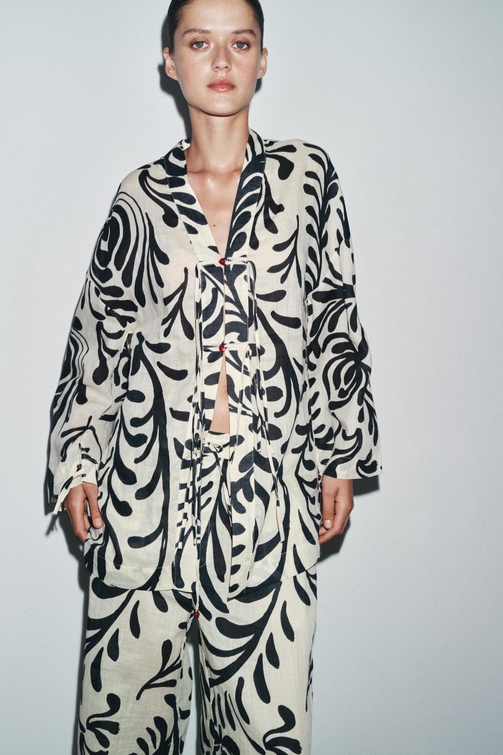 RAMIE PRINT PANTS ZW COLLECTION Product Image