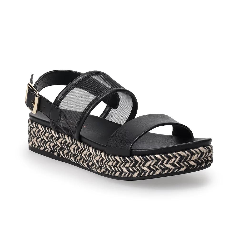 LC Lauren Conrad Paruka Women's Slide Slingback Sandals, Size: 5, Black Product Image