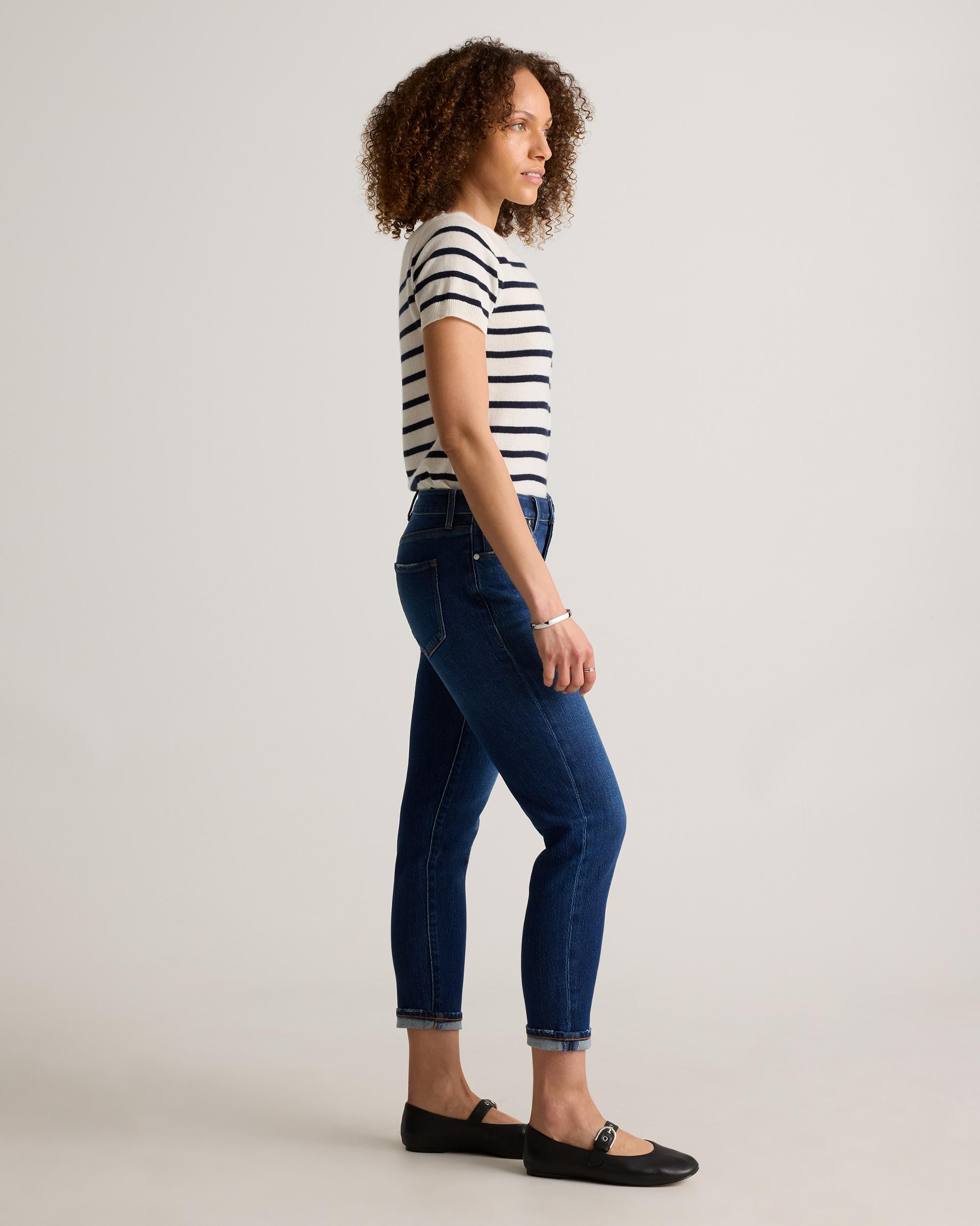 Quince | Women's Luna Stretch Slim Boyfriend Jeans Organic Cotton Product Image