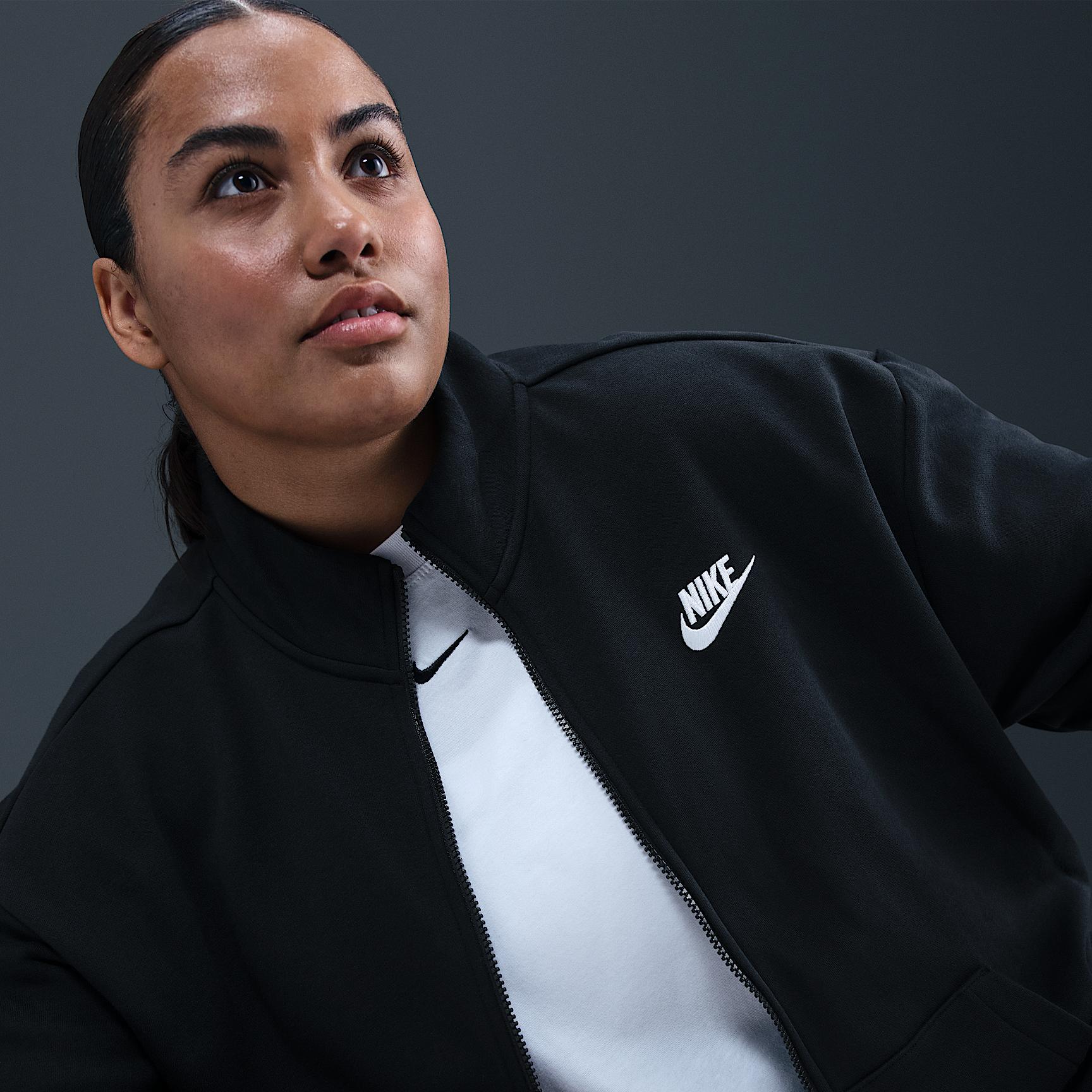 Women's Nike Sportswear Club Fleece Loose Track Jacket (Plus Size) Product Image