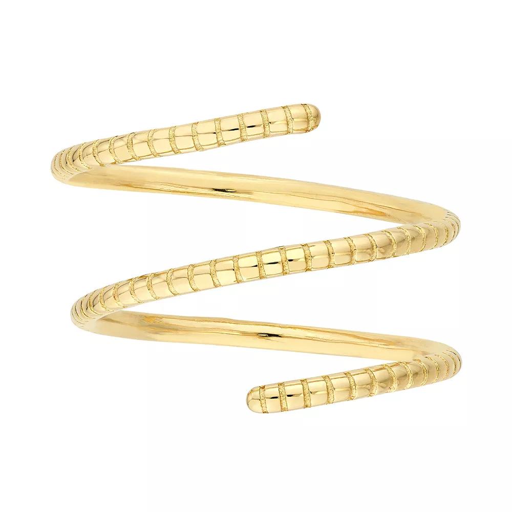 14k Gold Textured Wire Wrap Ring, Womens Product Image