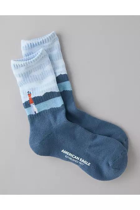 AE Graphic Terry Crew Socks Men's Product Image