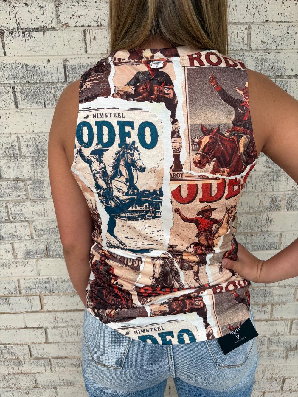 Western Collage Vintage Tank Top Product Image