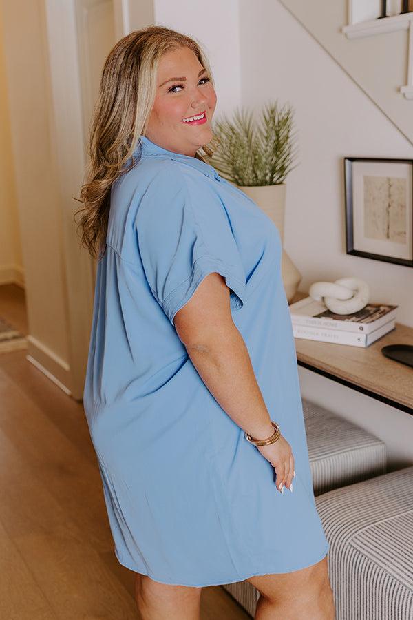 Effortless Radiance Shift Dress in Sky Blue Curves Product Image