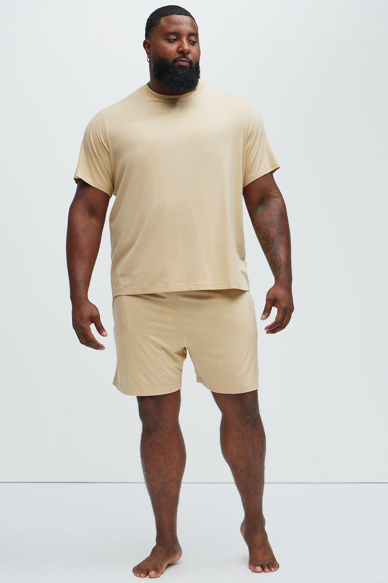 Essential Modal Lounge Short Sleeve Tee - Khaki Product Image