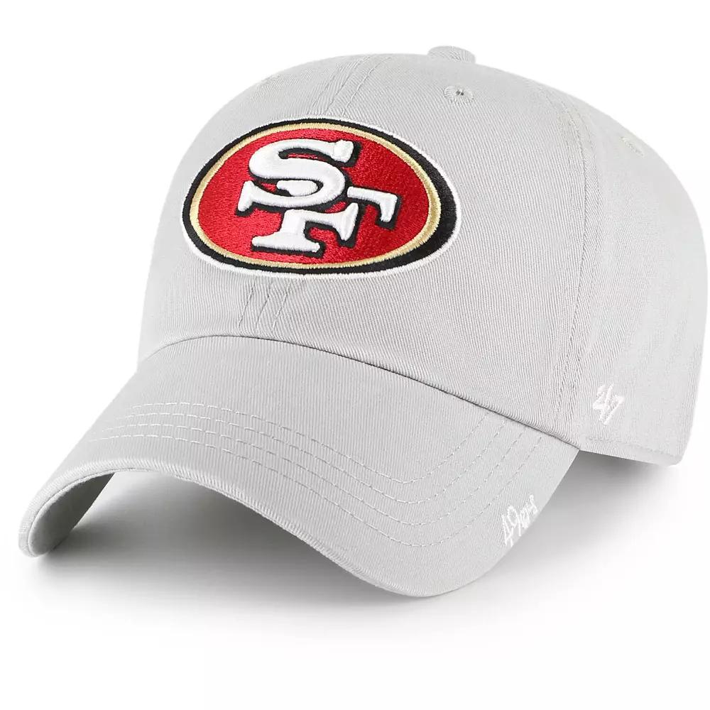 Women's '47 Gray San Francisco 49ers Miata Clean Up Secondary Adjustable Hat, Grey Product Image