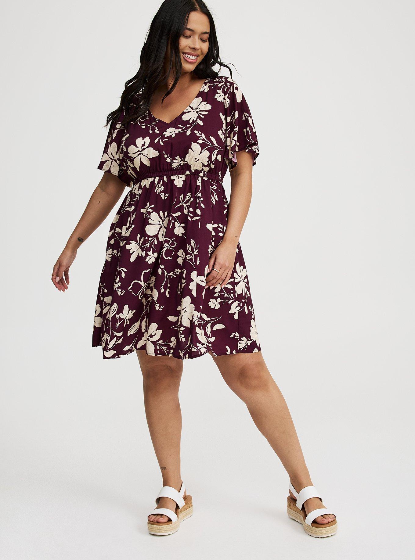 Challis V-Neck Mini Dress Product Image