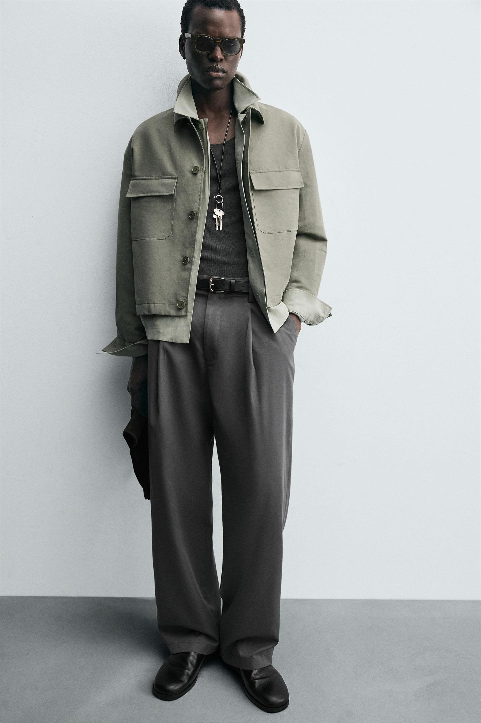 BOXY FIT POCKET OVERSHIRT Product Image