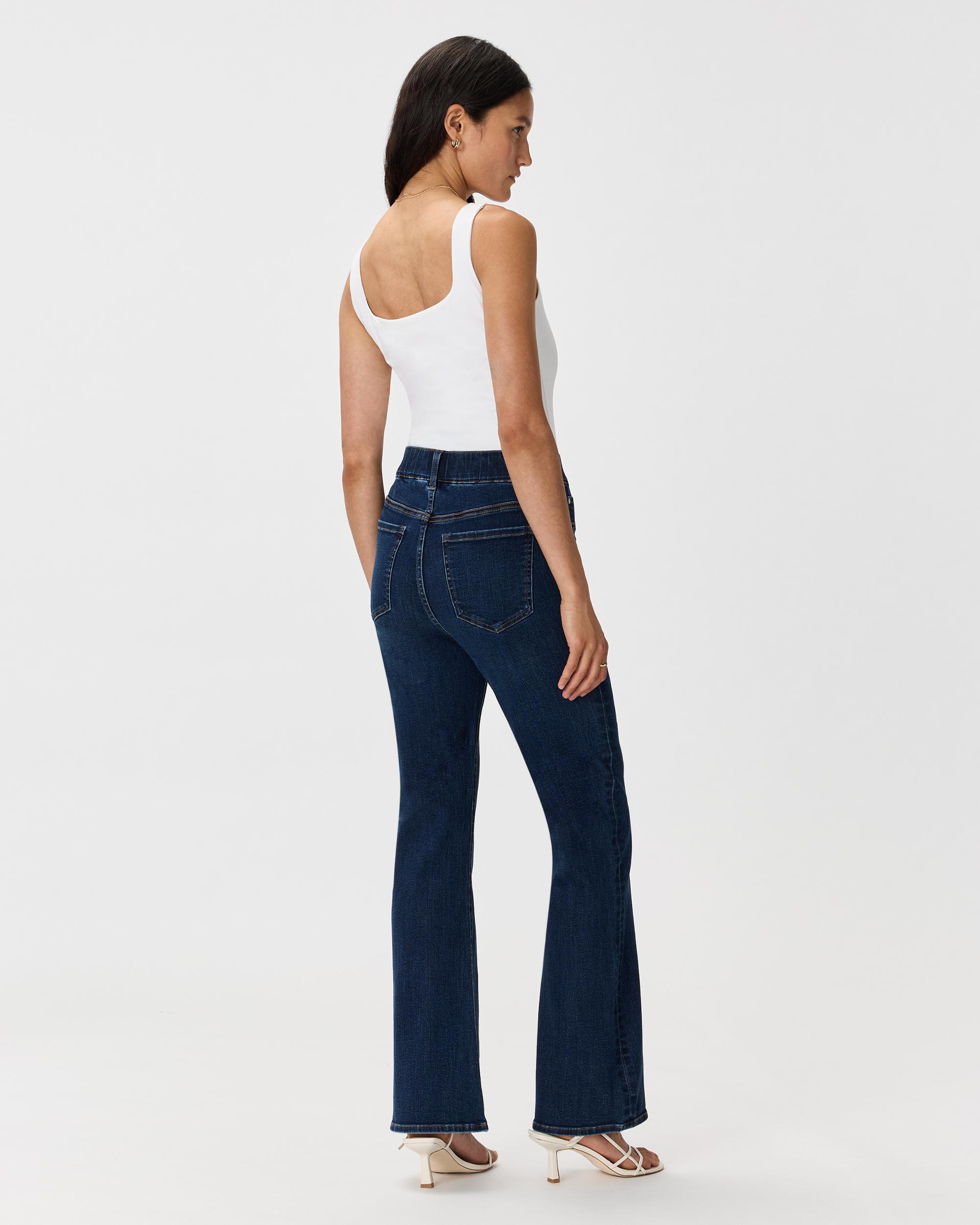 Quince | Women's Nina Stretch Pull-On Flare Jeans Size XL, Cotton Product Image