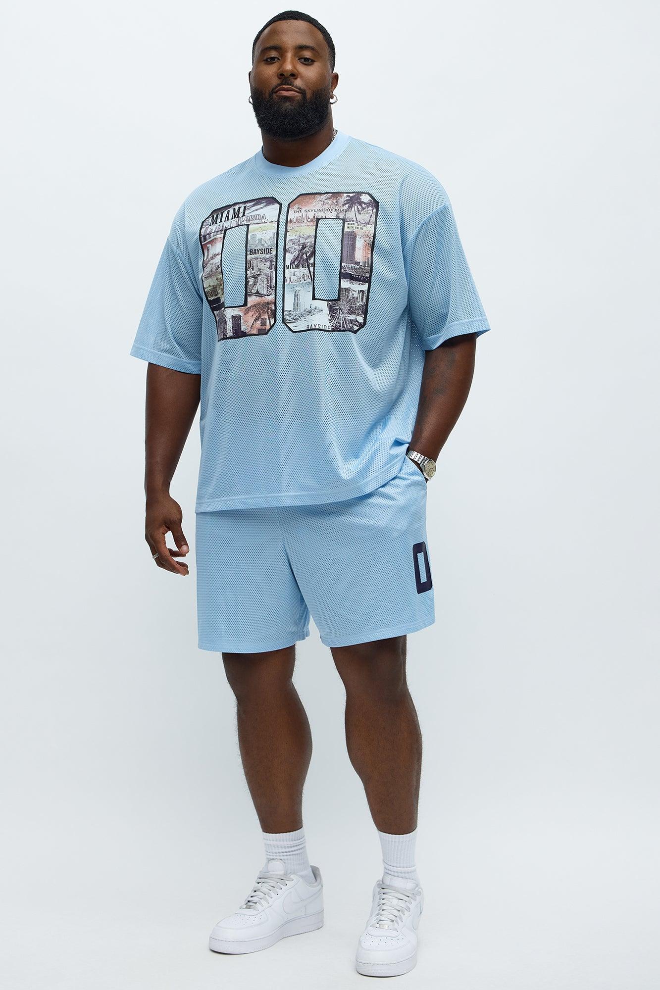 Regular Fit LA To MIA Tshirt - Blue Male Product Image