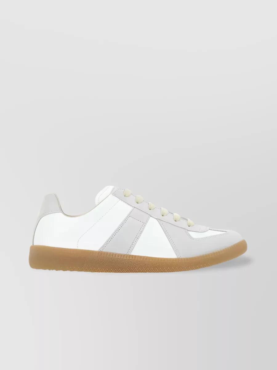 MAISON MARGIELA Bicolor Leather Replica Sneakers In White Product Image