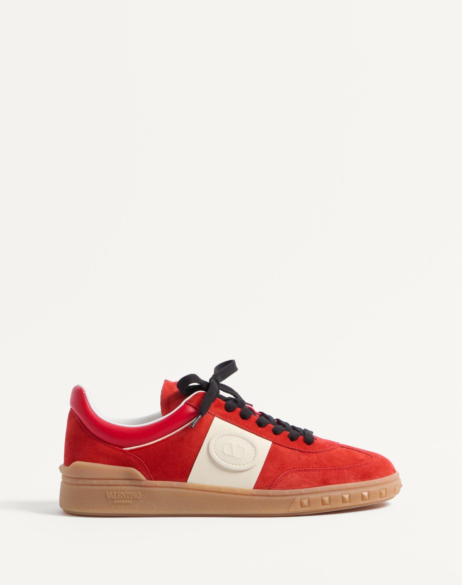 Upvillage Low Top Sneaker In Split Leather And Calfskin Nappa Leather Product Image