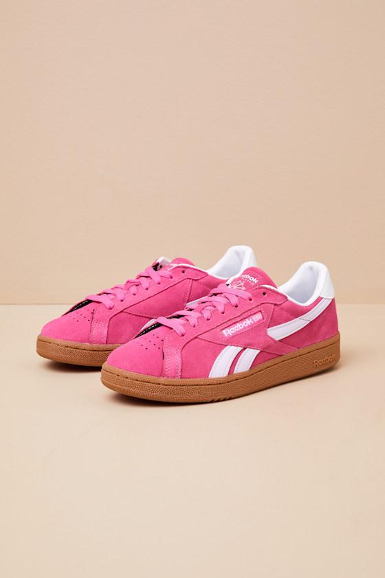 Club C Grounds UK True Pink Suede Leather Sneakers Product Image
