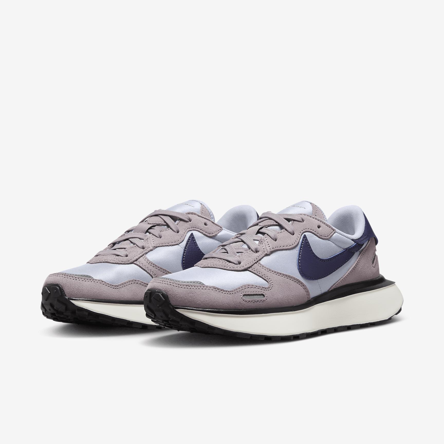 Nike Womens Nike Phoenix Waffle - Womens Running Shoes Football Grey/Dark Raisin/Lt Violet Ore Product Image