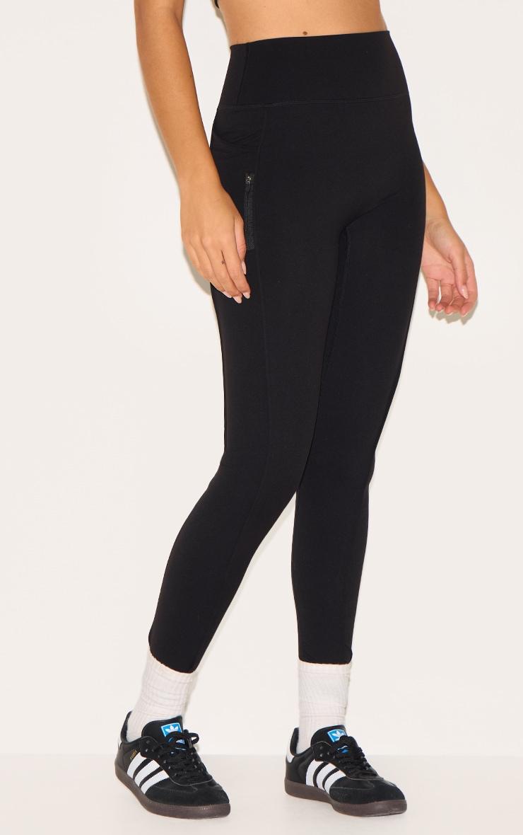 Black Sculpt Side Pocket Gym Leggings Product Image