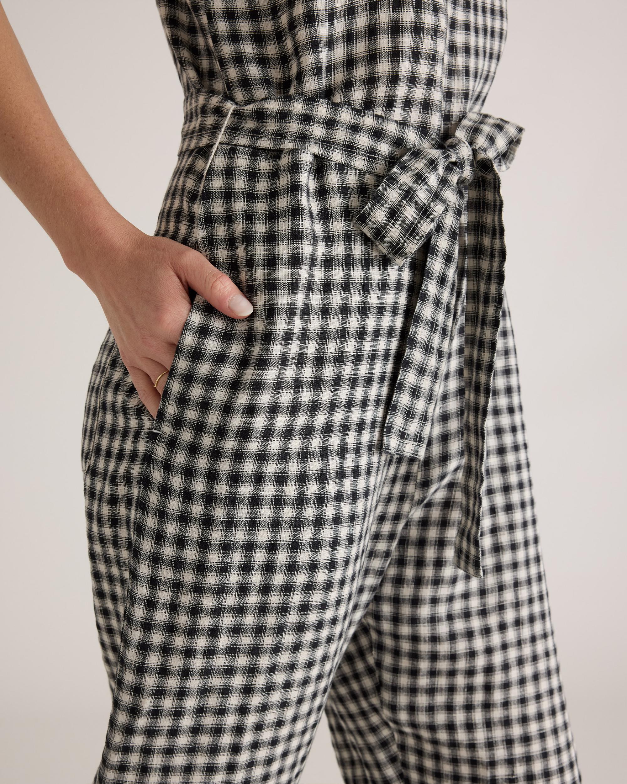 Quince | Women's 100% European Linen Square Neck Jumpsuit Product Image