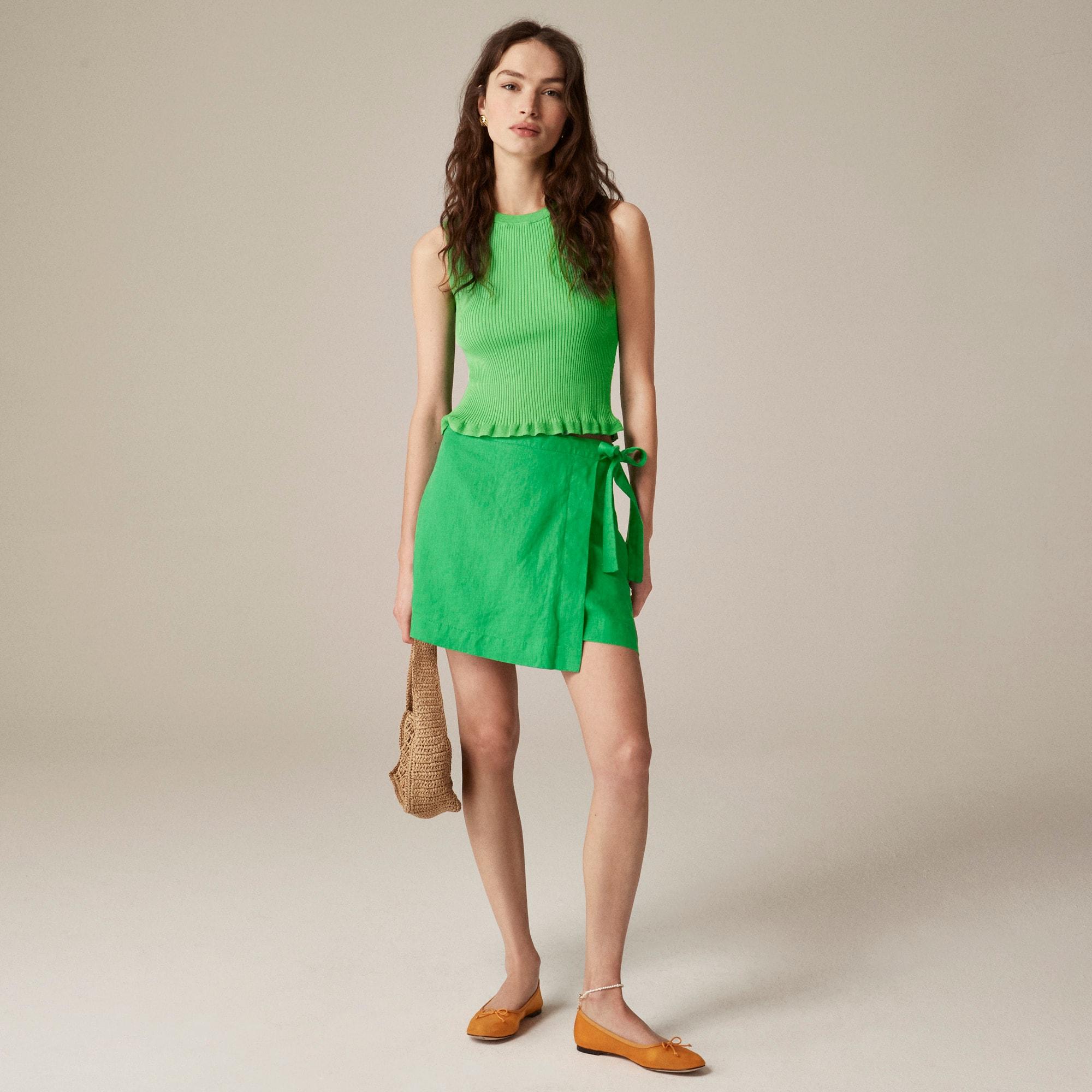 Wrap skirt in linen Product Image